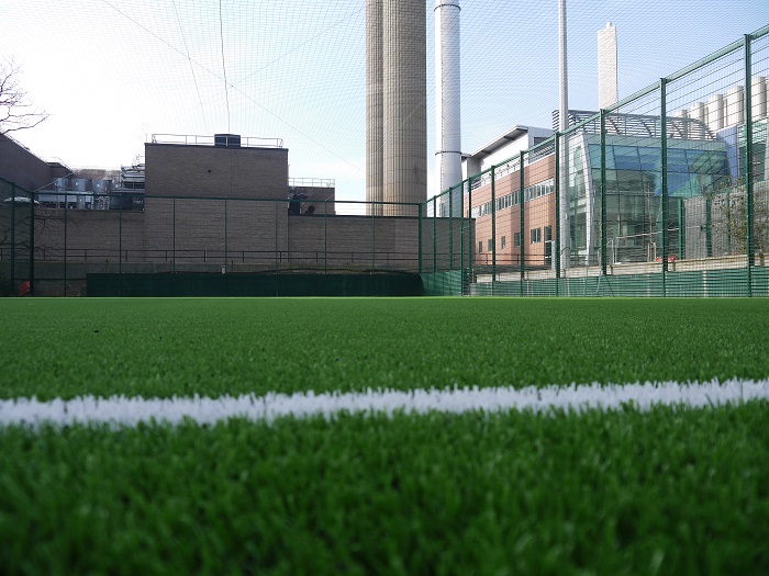 Close up of artificial pitch